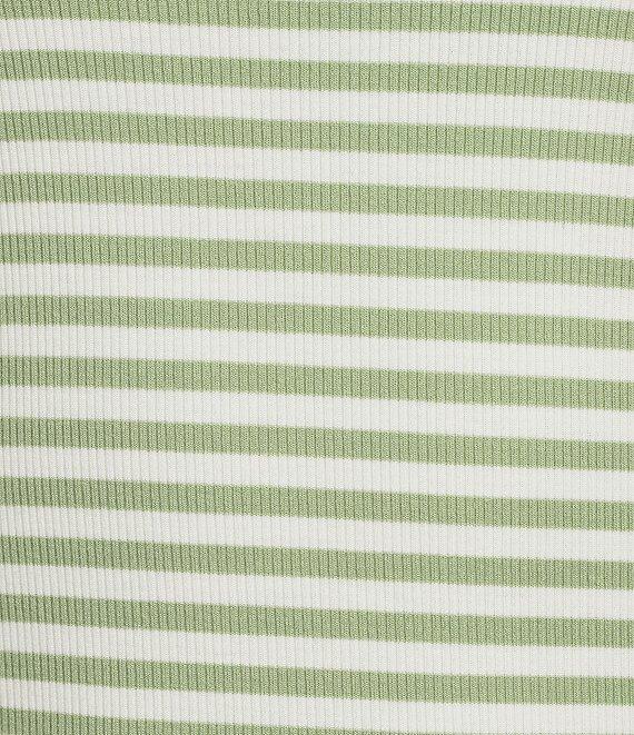 A Loves A Stripe Ribbed Knit Scoop Neck Sleeveless Tank Product Image