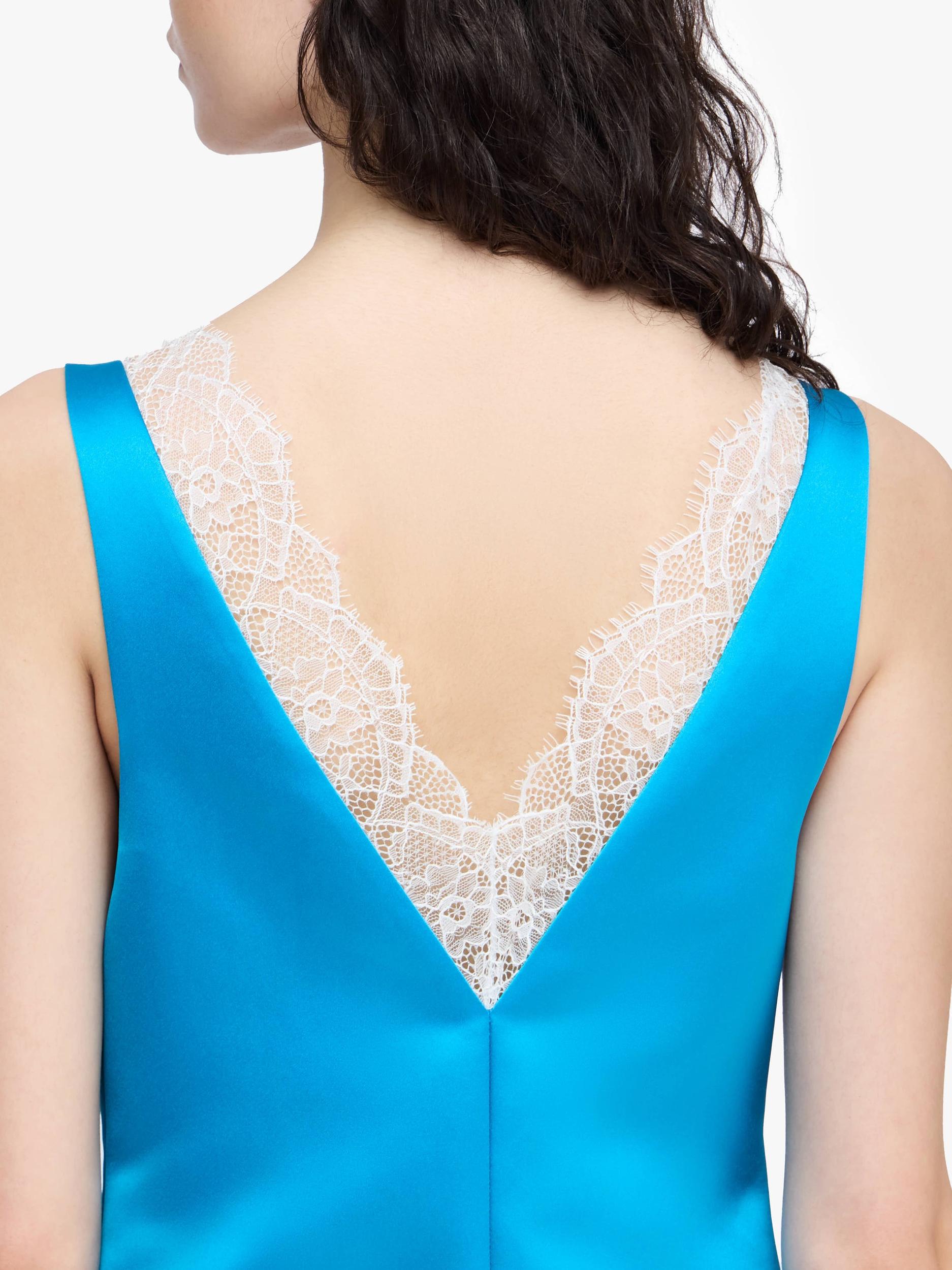 DRAPED HEMLINE V-NECK DRESS Product Image