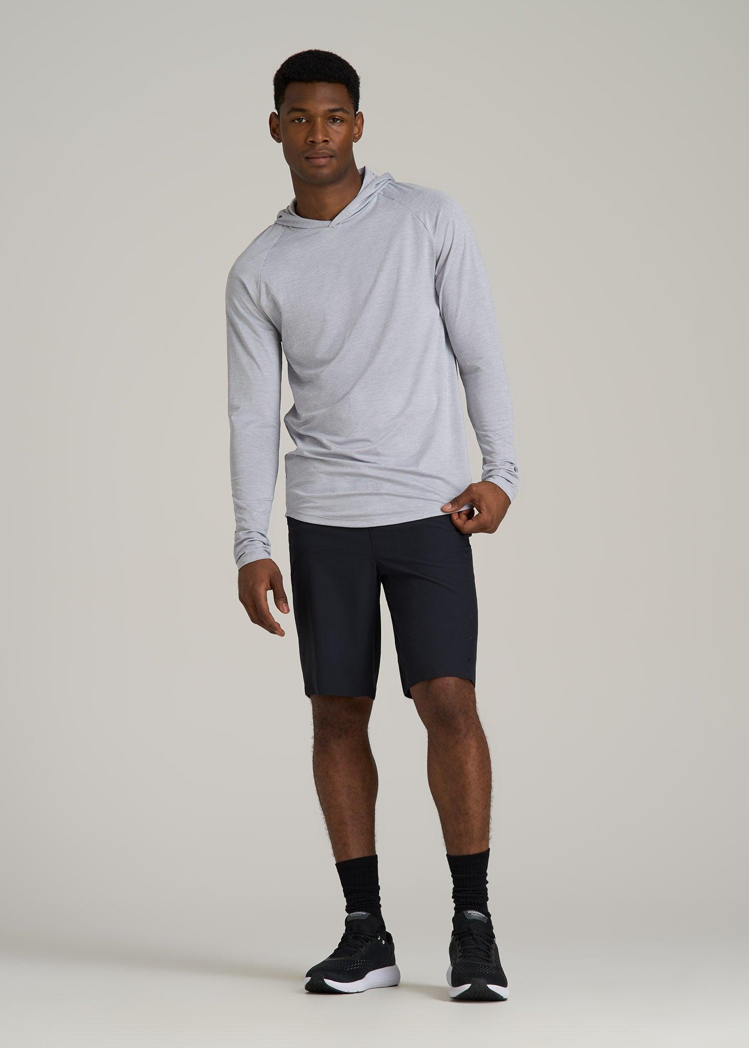 A.T. Performance Training Hoodie for Tall Men in Light Silver Male Product Image