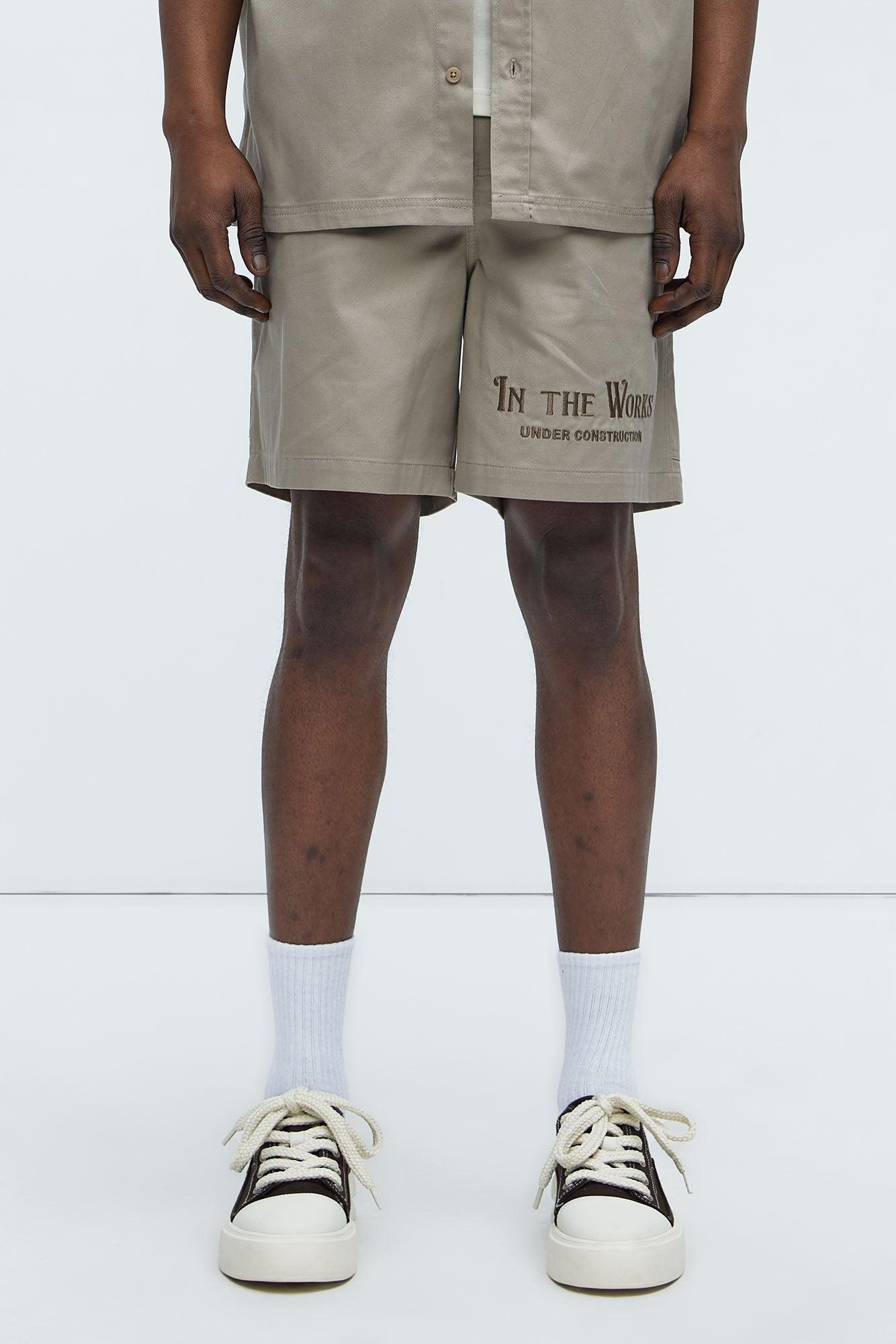 In The Works Relaxed Shorts - Stone Product Image