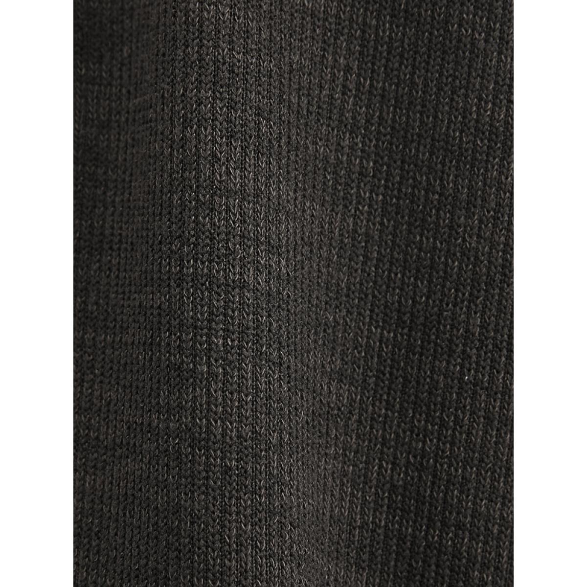 Plus Size Solid Pocket Belted Open Front Heather Coat Women DarkGray Casual Heather Ladies Dailywear Winter Coats BloomChic 28/5X Product Image