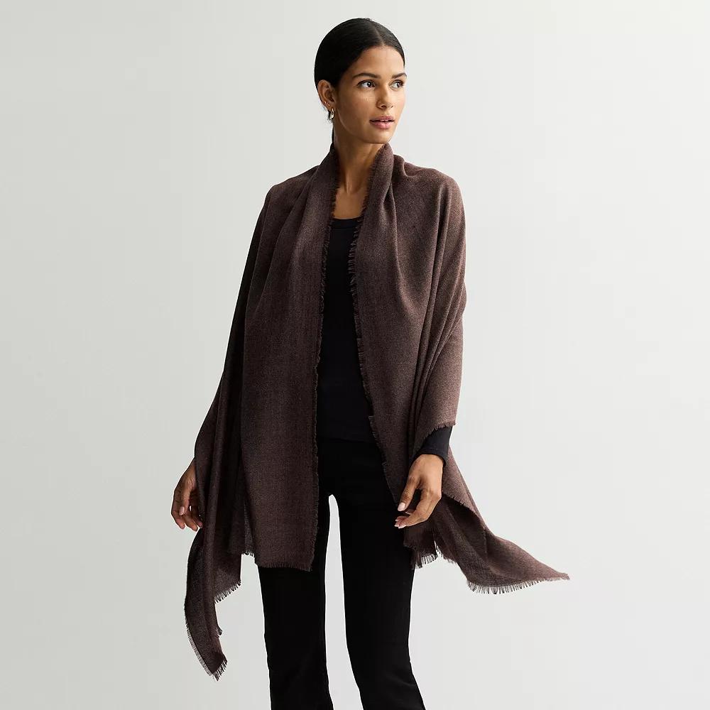 Women's Nine West Solid Soft Wrap, Black Product Image