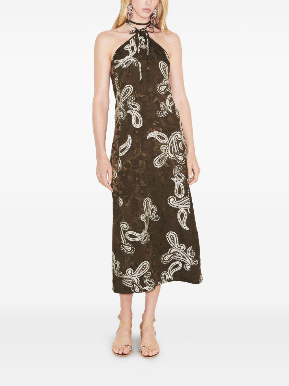 paisley-print halterneck dress Product Image