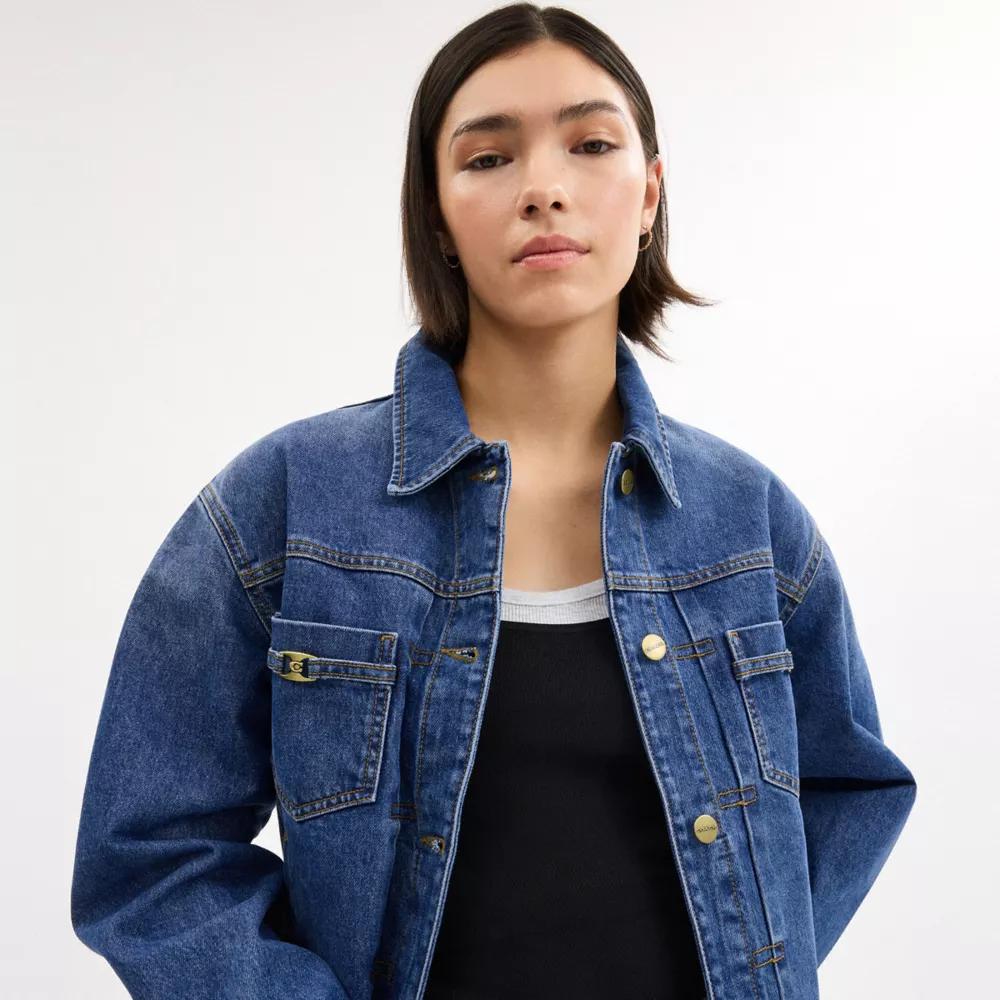 Heritage C Denim Trucker Jacket In Organic Cotton Product Image