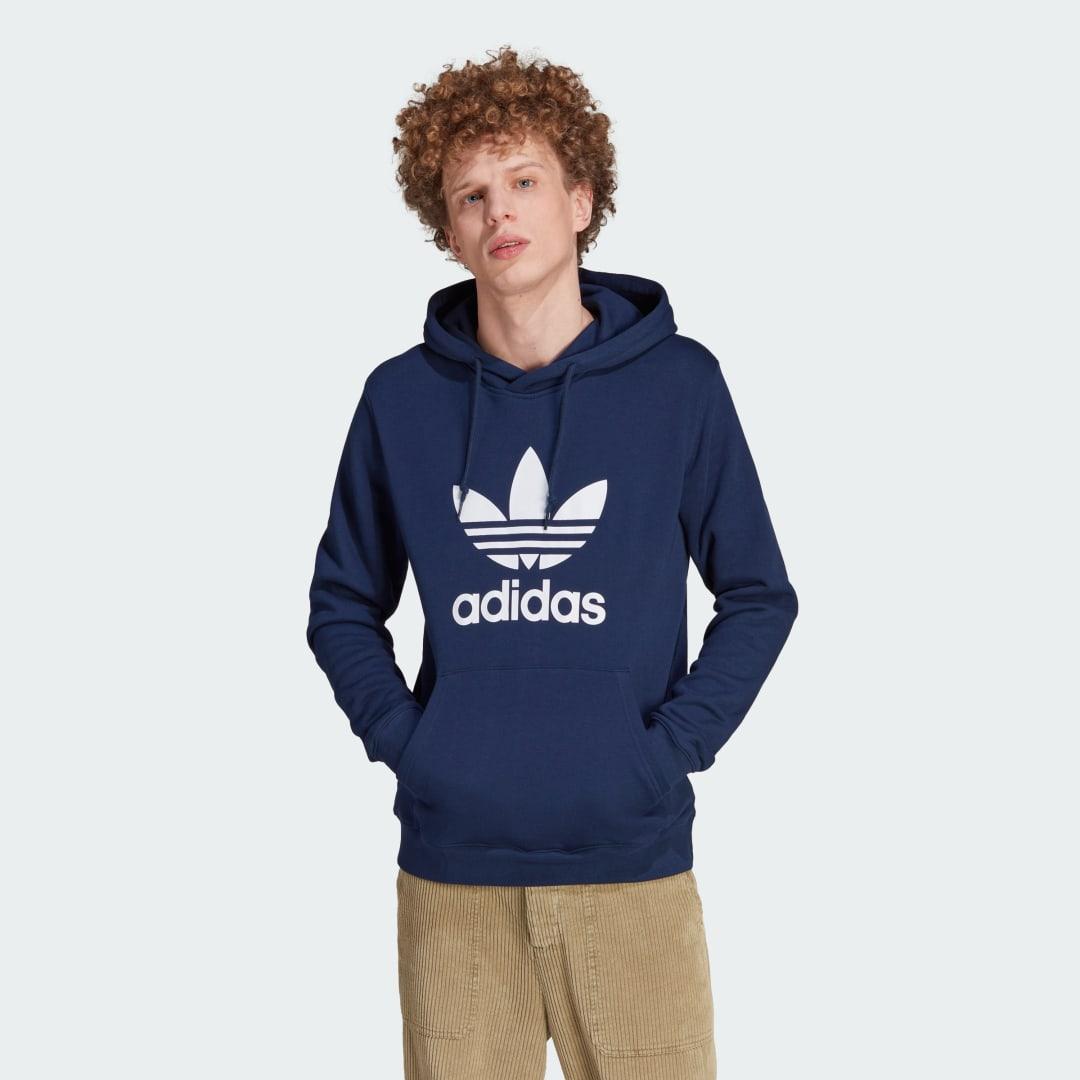 adidas Mens adidas Originals Trefoil Hoodie - Mens Night Indigo Product Image