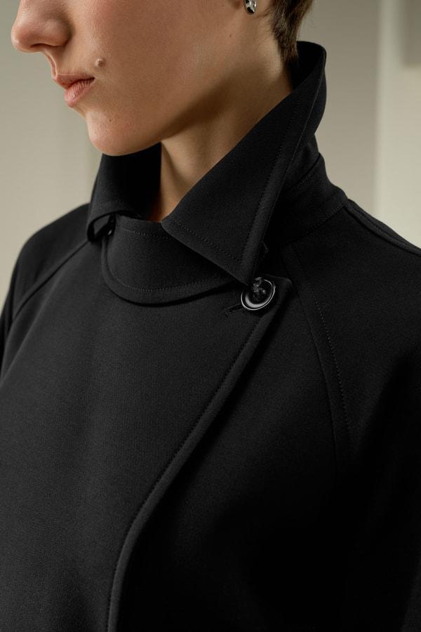 Double-Breasted Silk-Blend Belt Coat Product Image