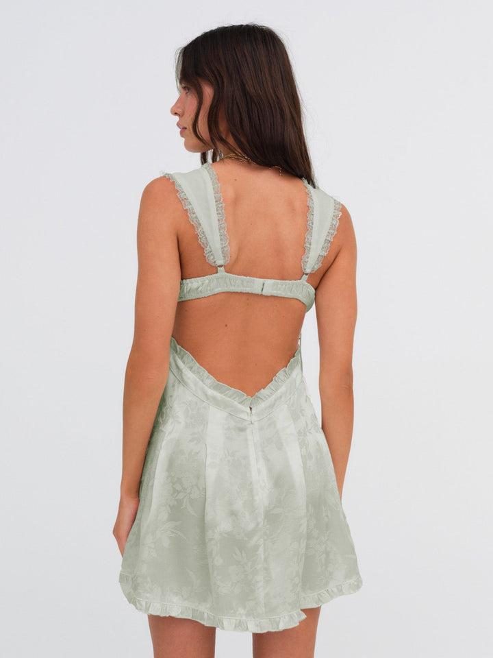 Holland Mini Dress — Green Product Image