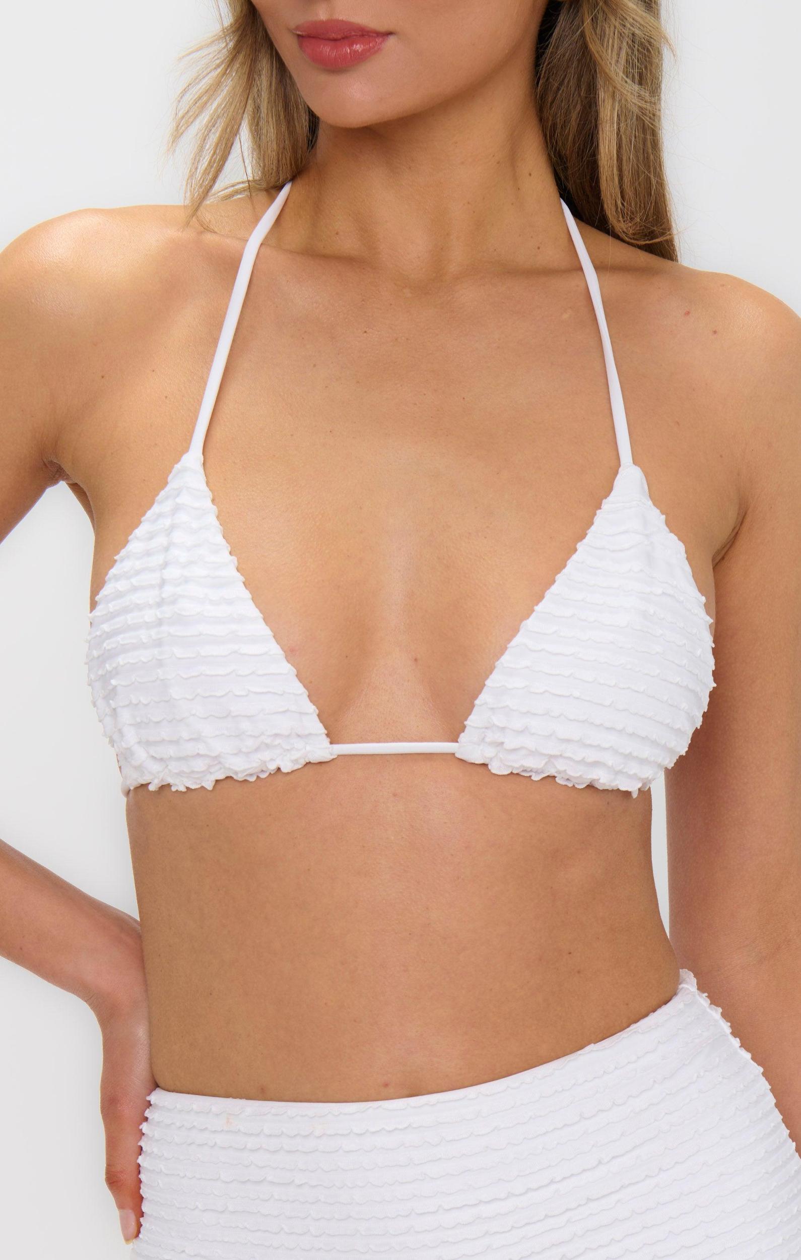 Tides Top ~ White Mini Ruffles Product Image