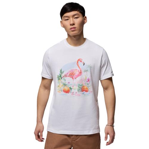 Jordan Mens Jordan Flight Essential Flamingo Crew - Mens White/Black Product Image