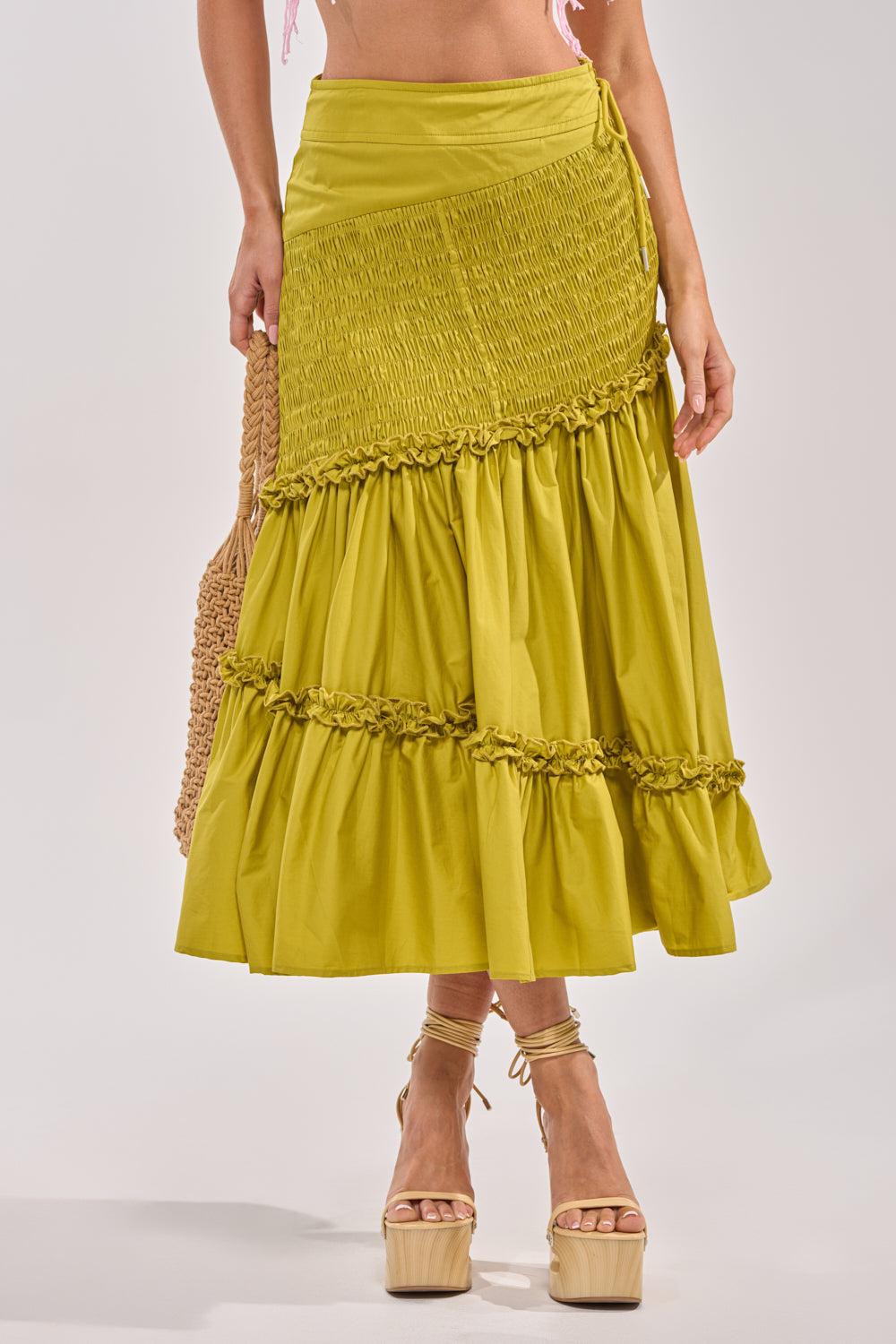 IT ONLY GETS BETTER RUCHED MAXI SKIRT Product Image