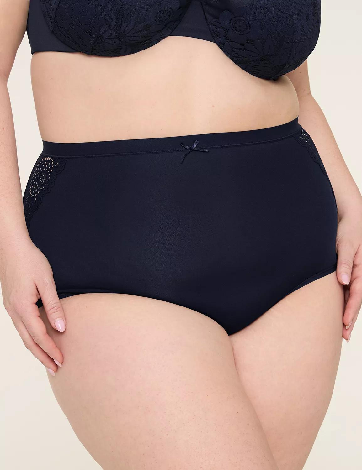 No-Show High-Waist Brief Panty With Lace Product Image
