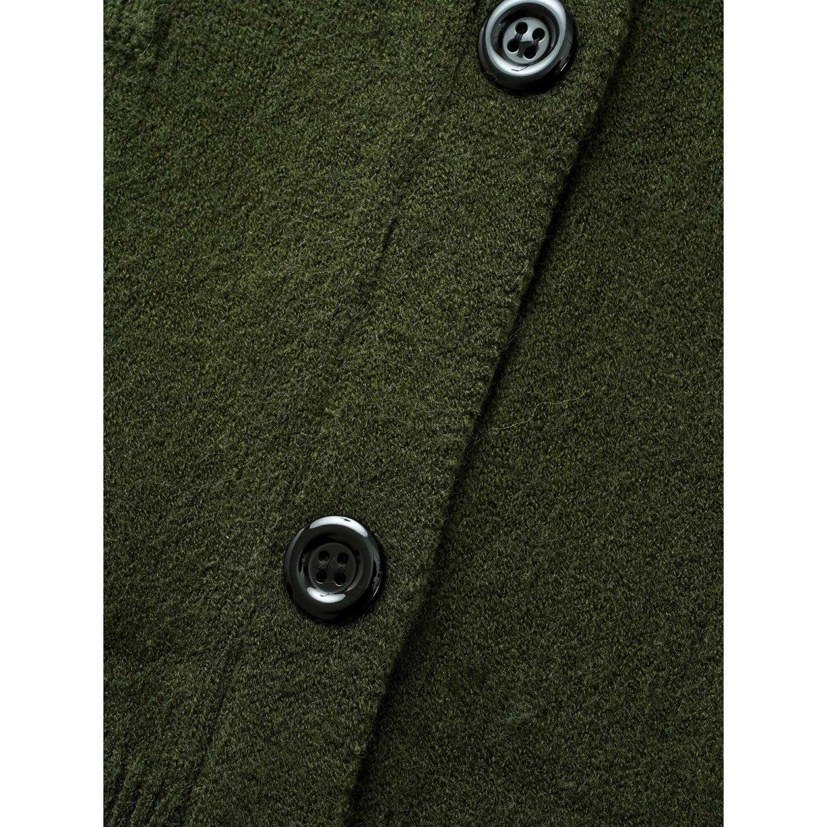 Plus Size Supersoft Essentials Solid Shawl Collar Cardigan ArmyGreen Women Timeless Loose Long Sleeve Elegant Cardigans BloomChic 26/4X Product Image