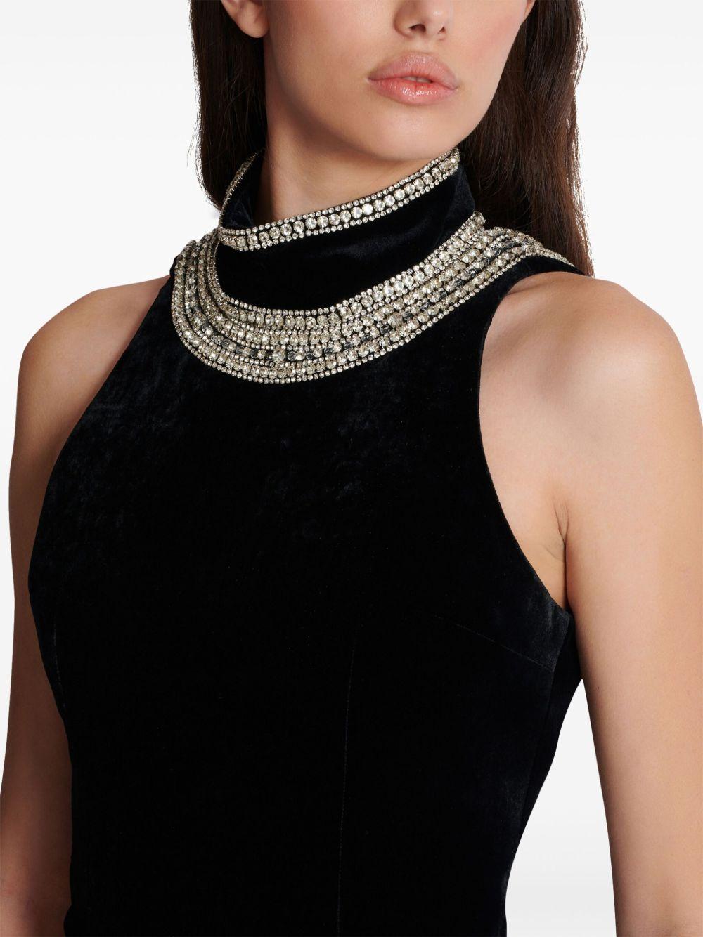 crystal-embellished velvet gown Product Image