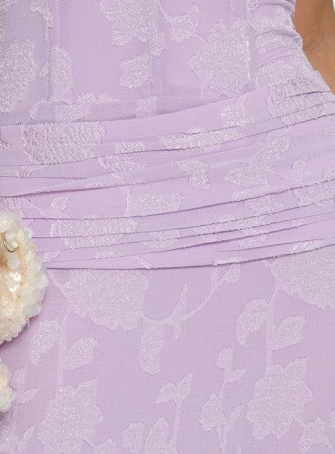 Love From Portofino Corset Maxi Dress Lilac Product Image