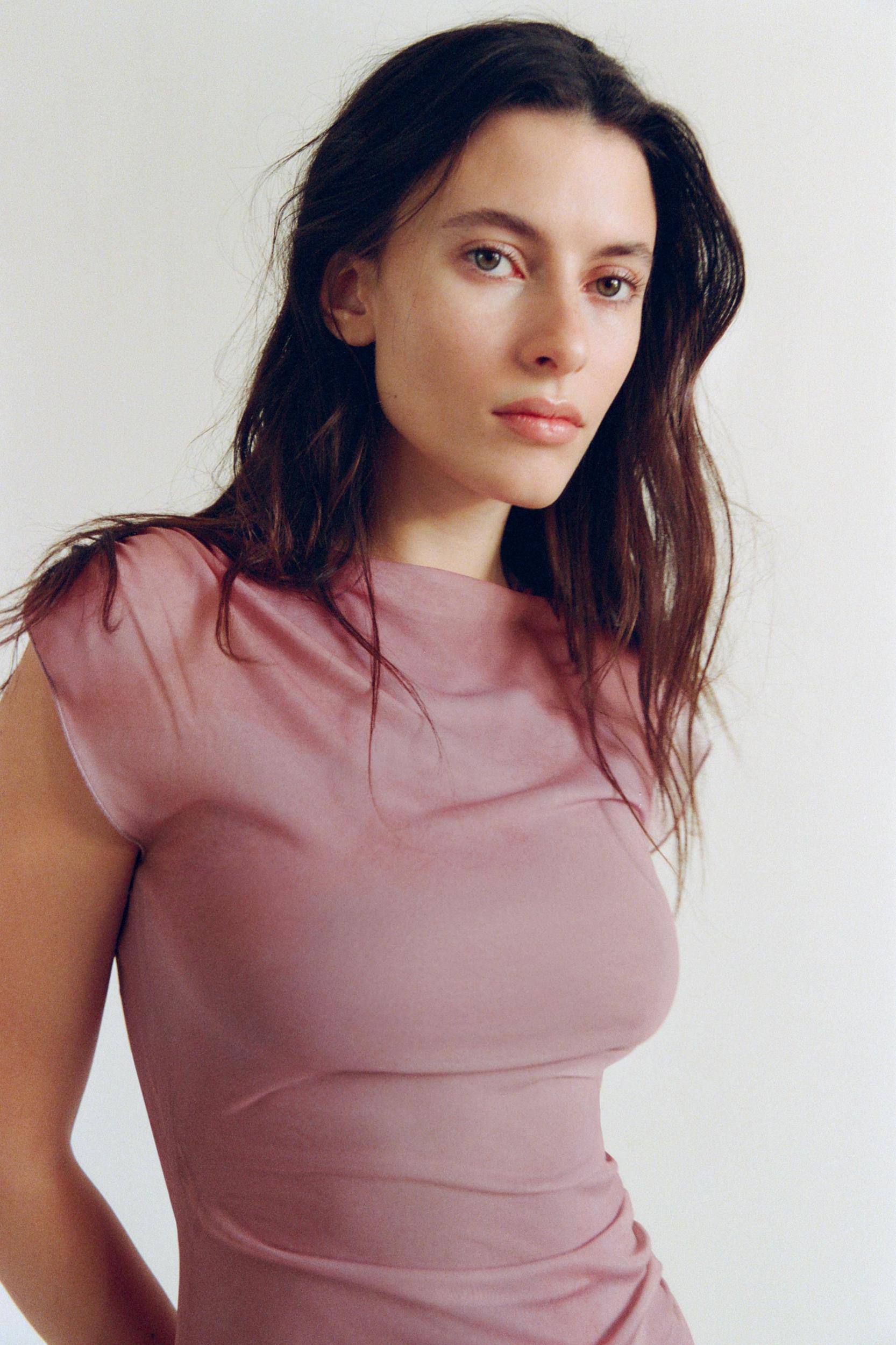 RUCHED TULLE DRESS Product Image