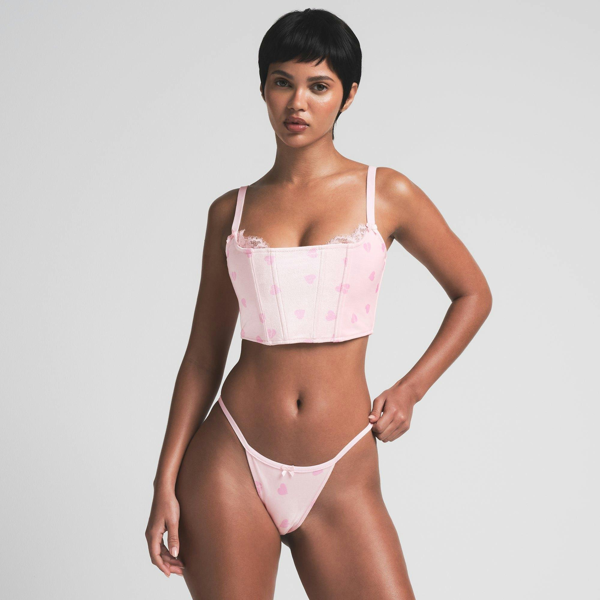 VELVET LACE CROPPED CORSET | CHERRY BLOSSOM HEART BREAKER Product Image