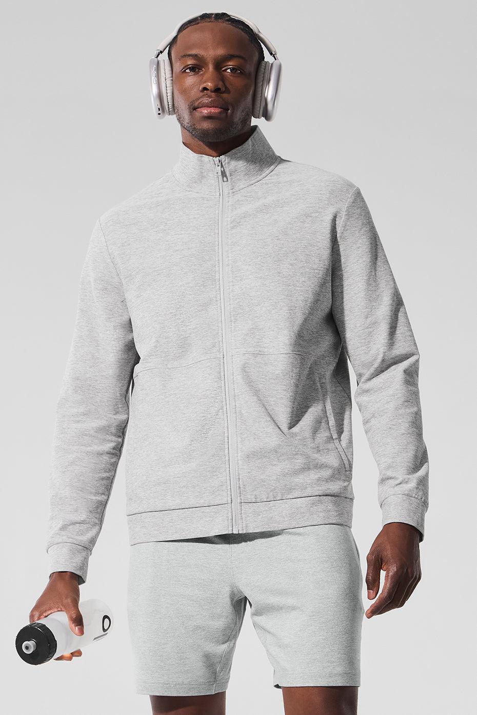 Conquer Max Mock Neck Full Zip - Athletic Heather Grey Product Image