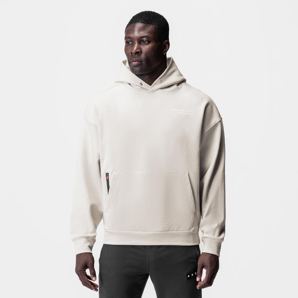 0874. Tech-Terry™ Zip Pocket Hoodie - Stone/White "Brush Wings/ASRV" Product Image