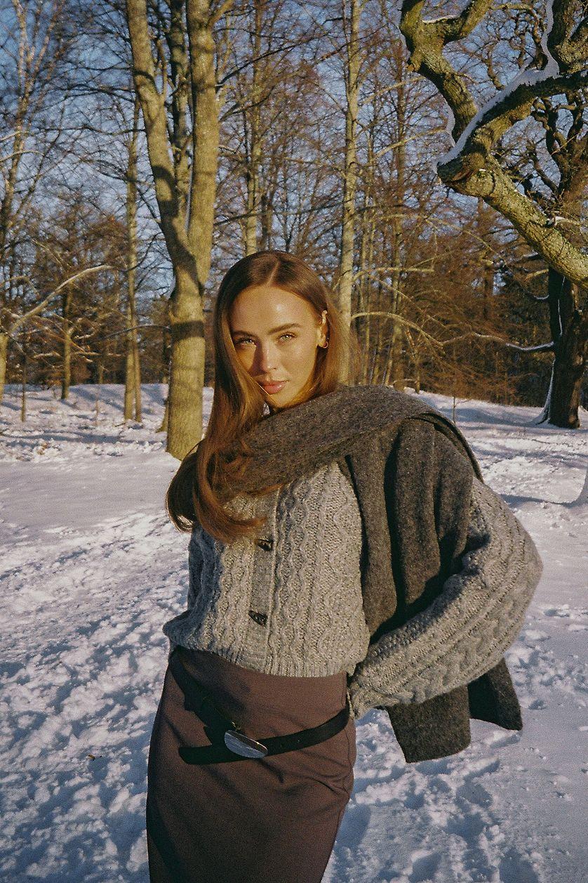 Knitted Cable Cardigan Product Image