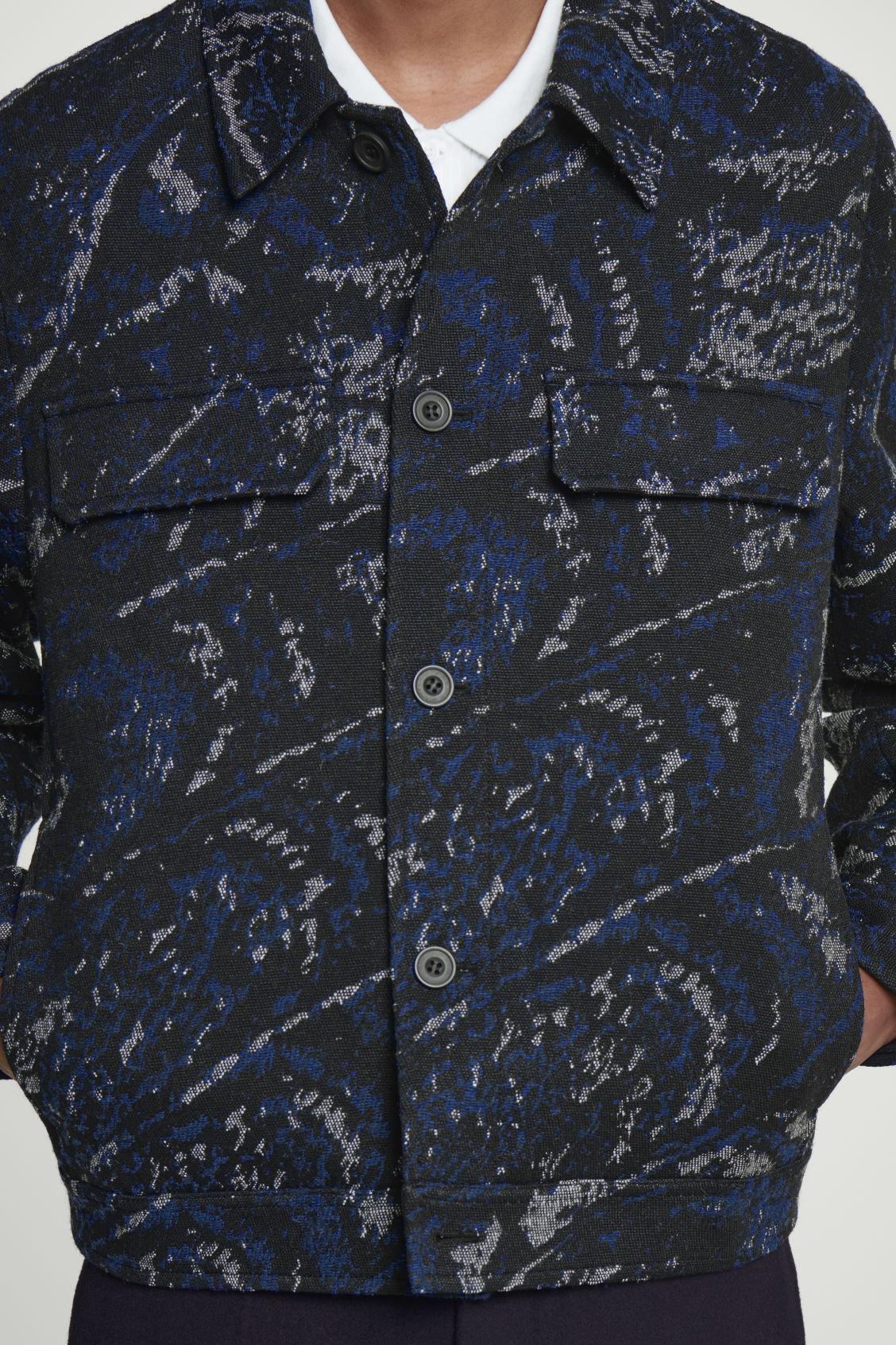 RELAXED WOOL-BLEND JACQUARD OVERSHIRT Product Image