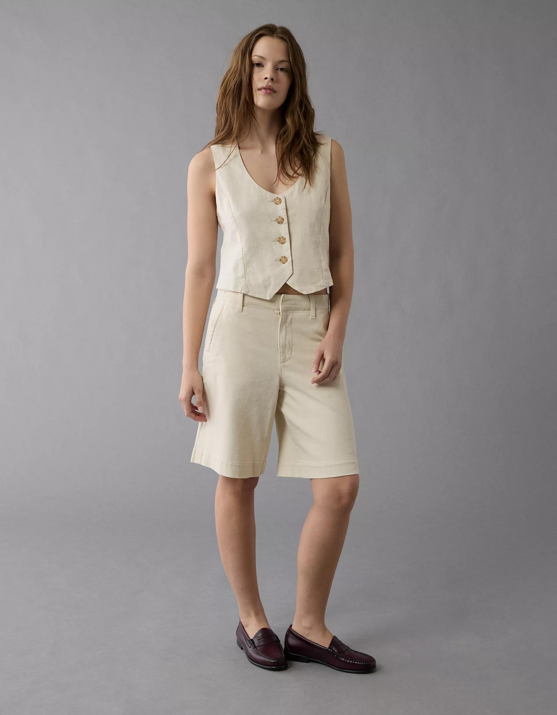 AE Linen-Blend Vest Product Image