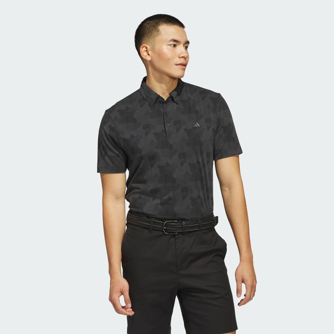 adidas Go-To Printed Polo Shirt Carbon L Mens Product Image