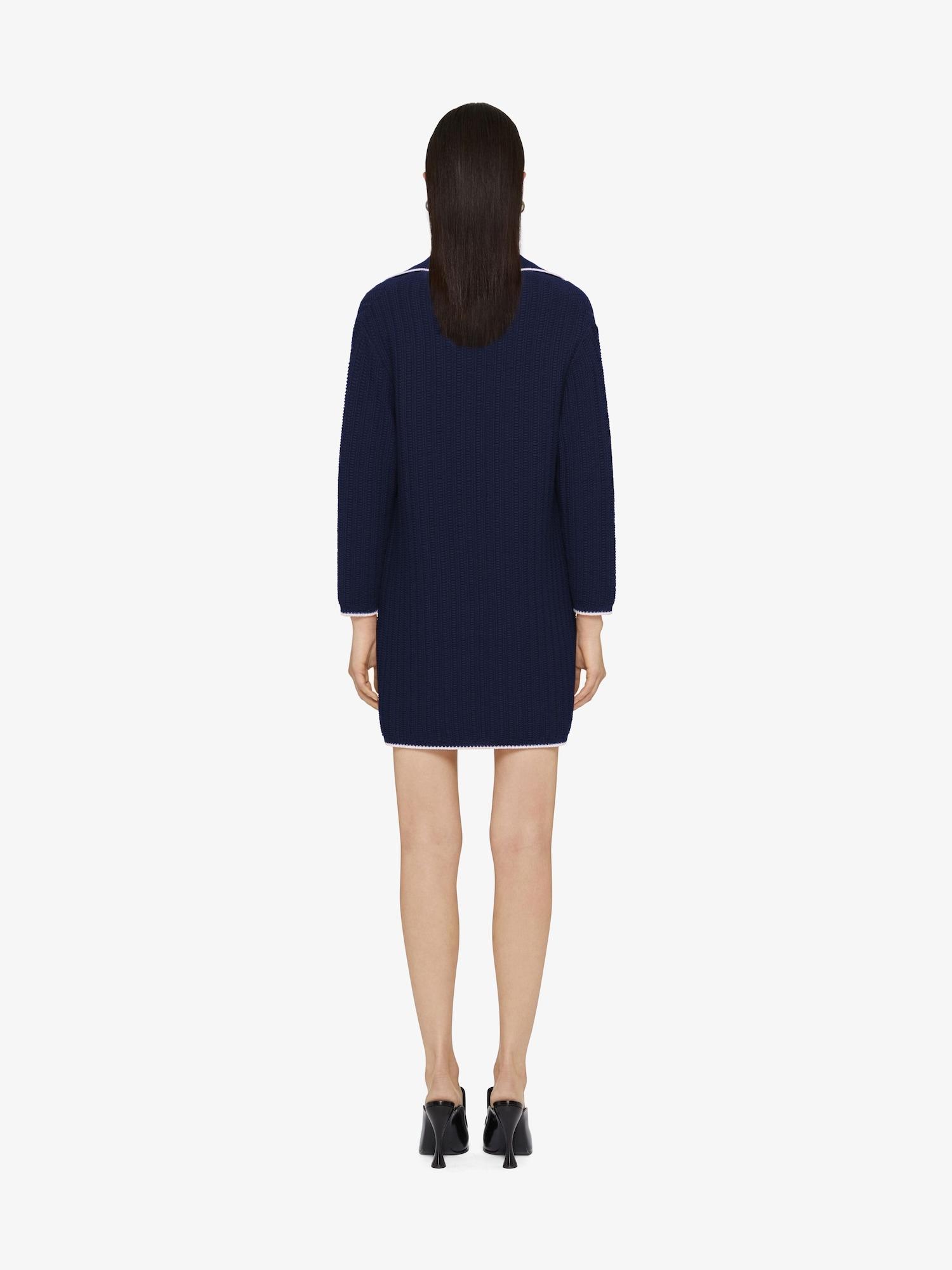 Polo dress in knit with 4G embroidery Product Image