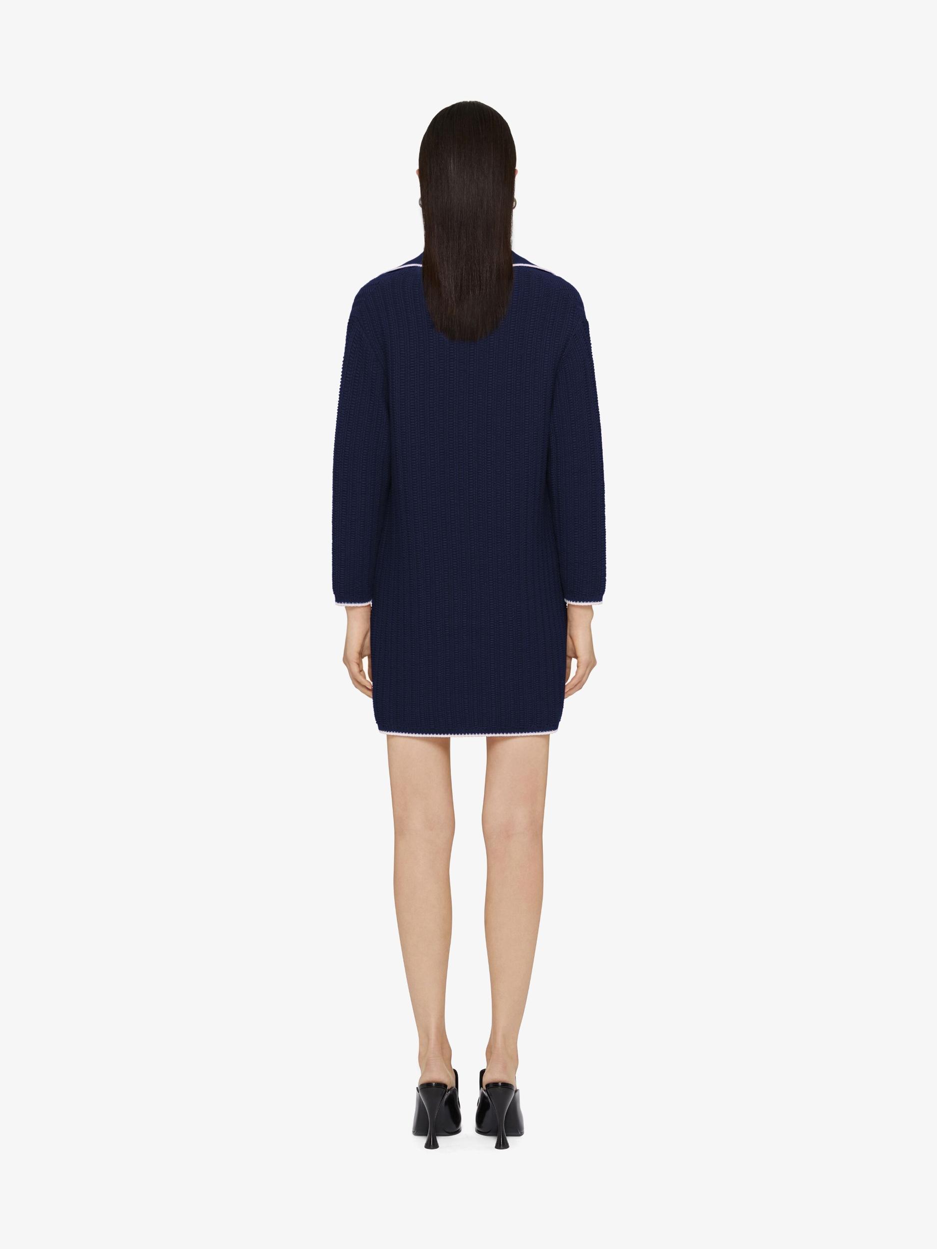 Polo dress in knit with 4G embroidery Product Image