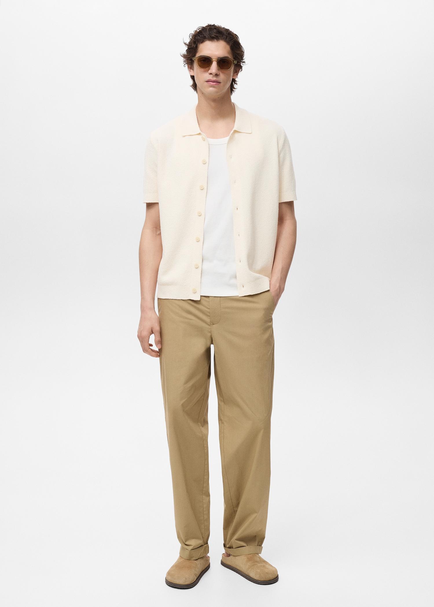 Fine knit shirt - Men | MANGO USA Product Image
