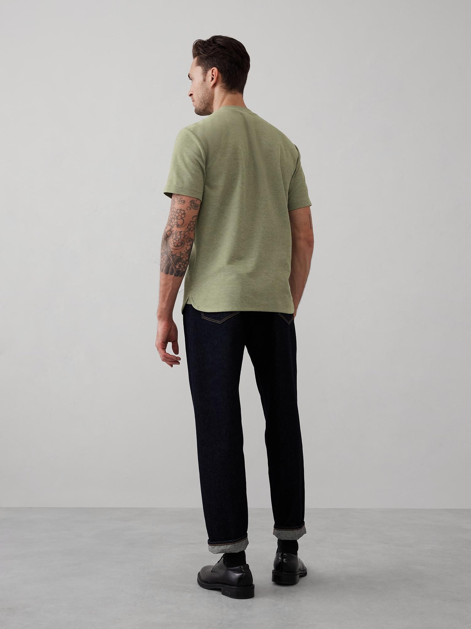 Honeycomb Pique Henley Product Image