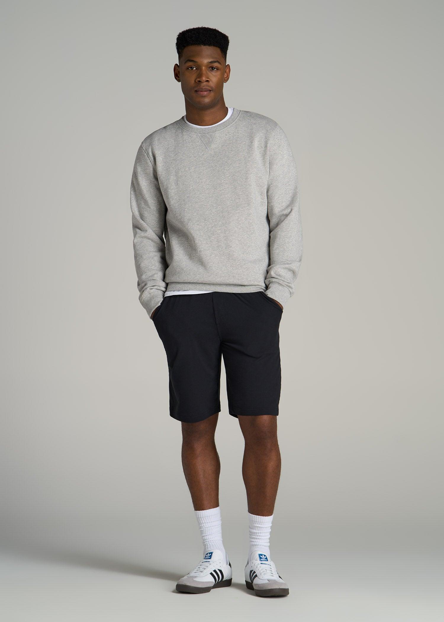 Weekender Stretch Lounge Shorts for Tall Men in Stone Heather Male Product Image
