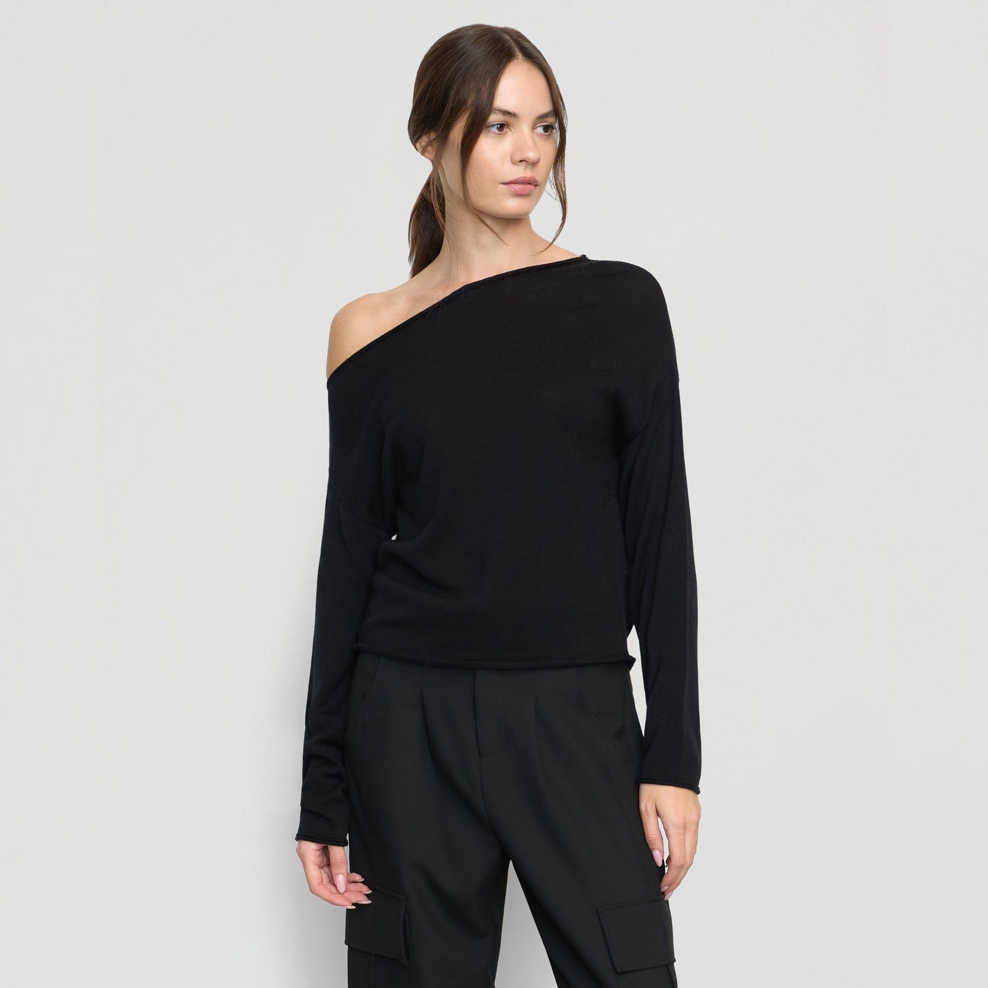 Hachi Tencel-Wool Off-Shoulder Sweater Product Image