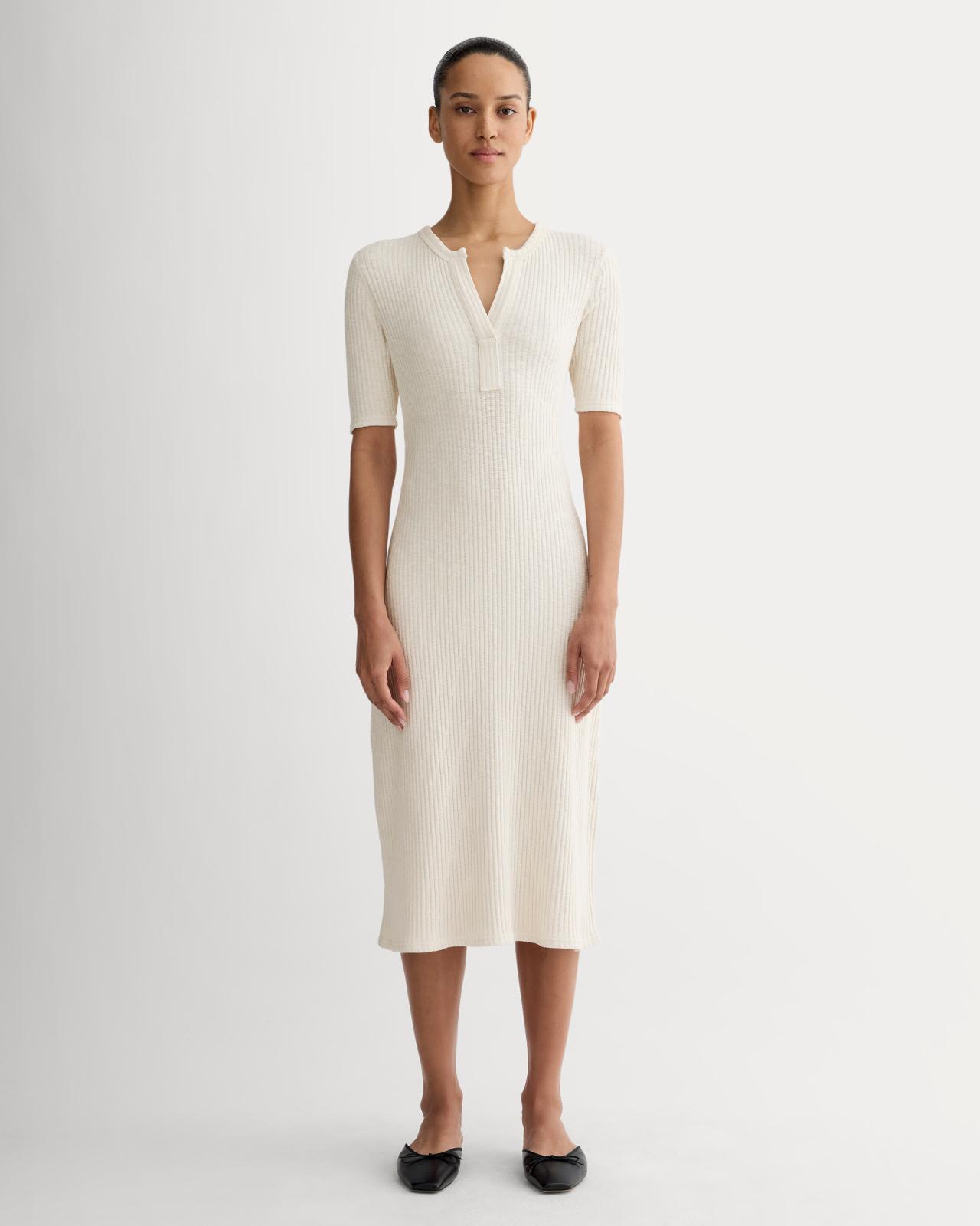 Womens Rib-Knit Henley Dress by Everlane Product Image