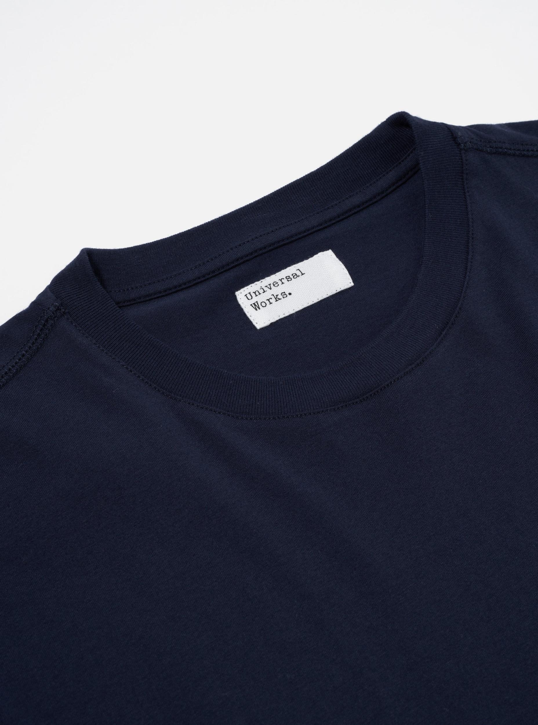 Bright Navy Organic Jersey Print Pocket Tee Product Image