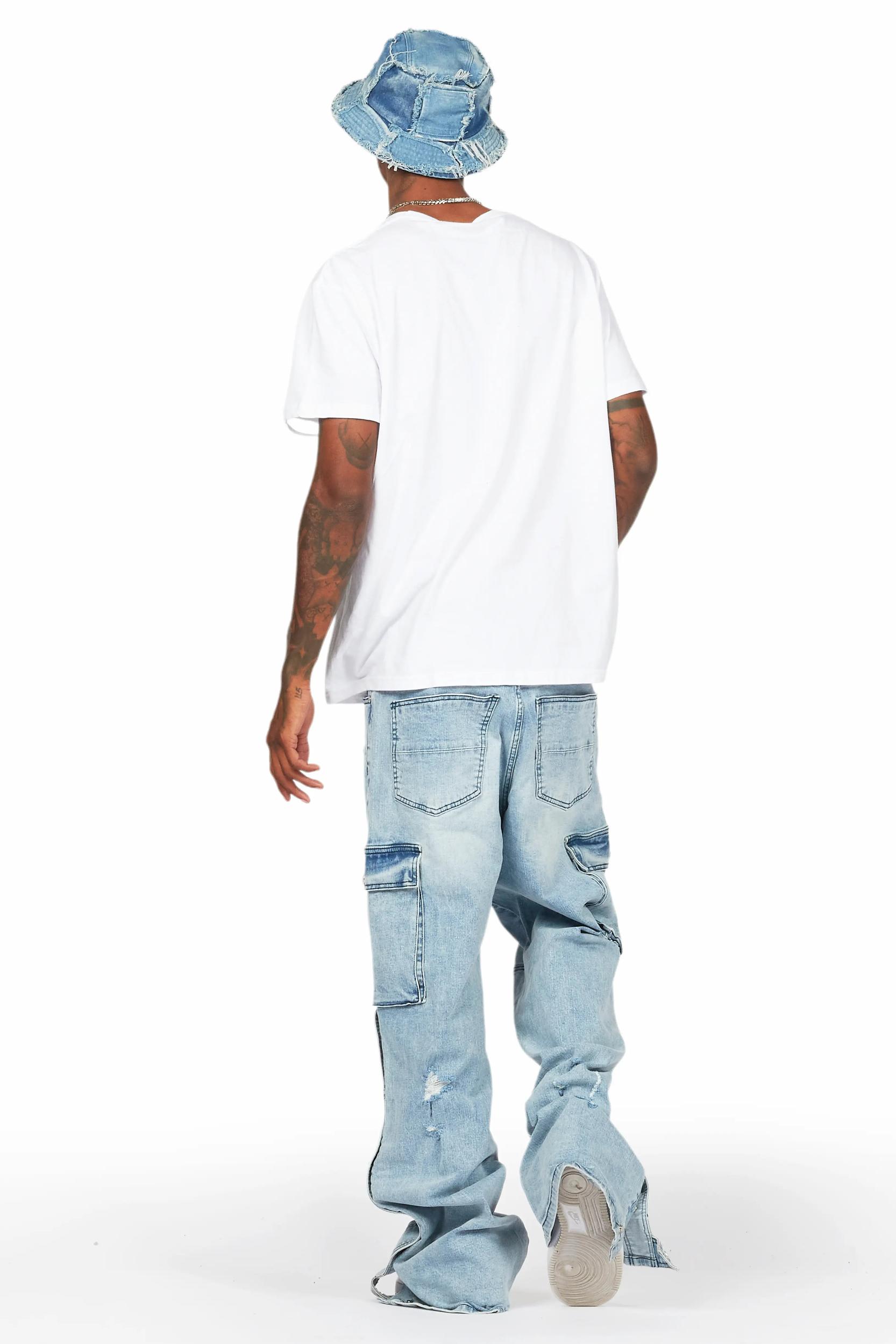 Kuiper Light Blue Baggy Fit Jean Male Product Image