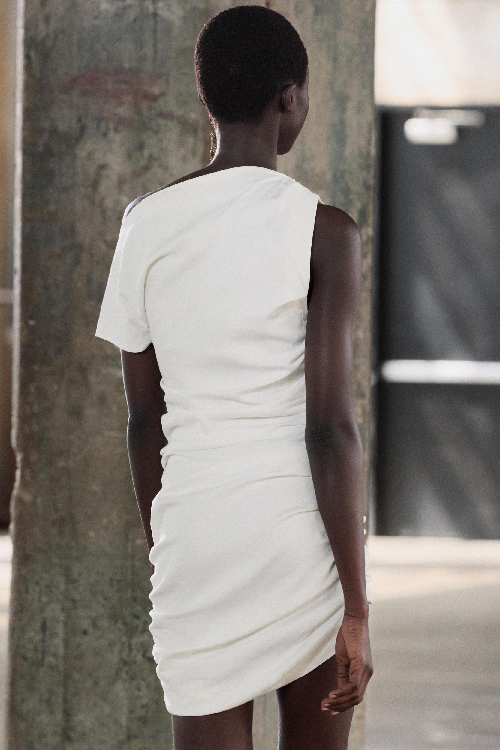 DRAPED MINI DRESS ZW COLLECTION Product Image