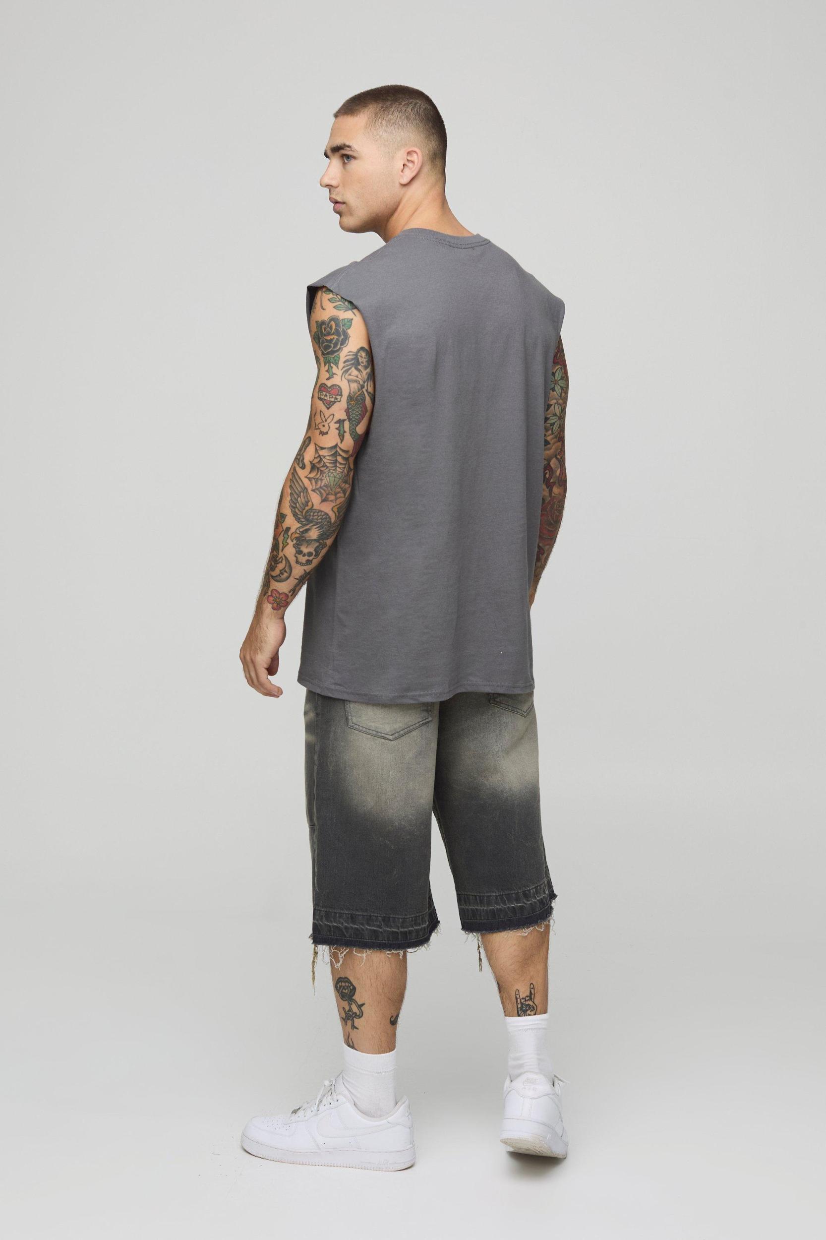 Oversized Worldwide Graphic Tank | boohooMAN USA Product Image