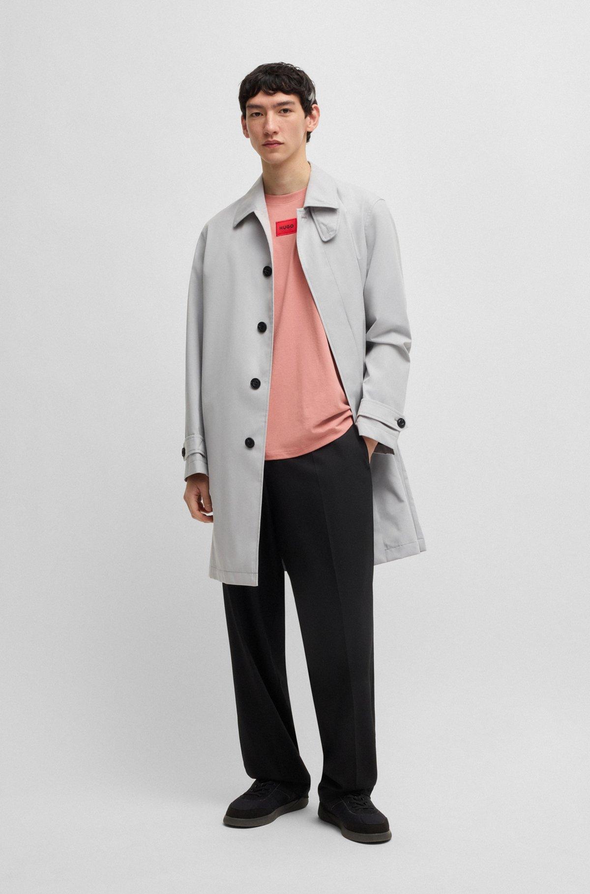 Cotton-jersey T-shirt with logo label Product Image