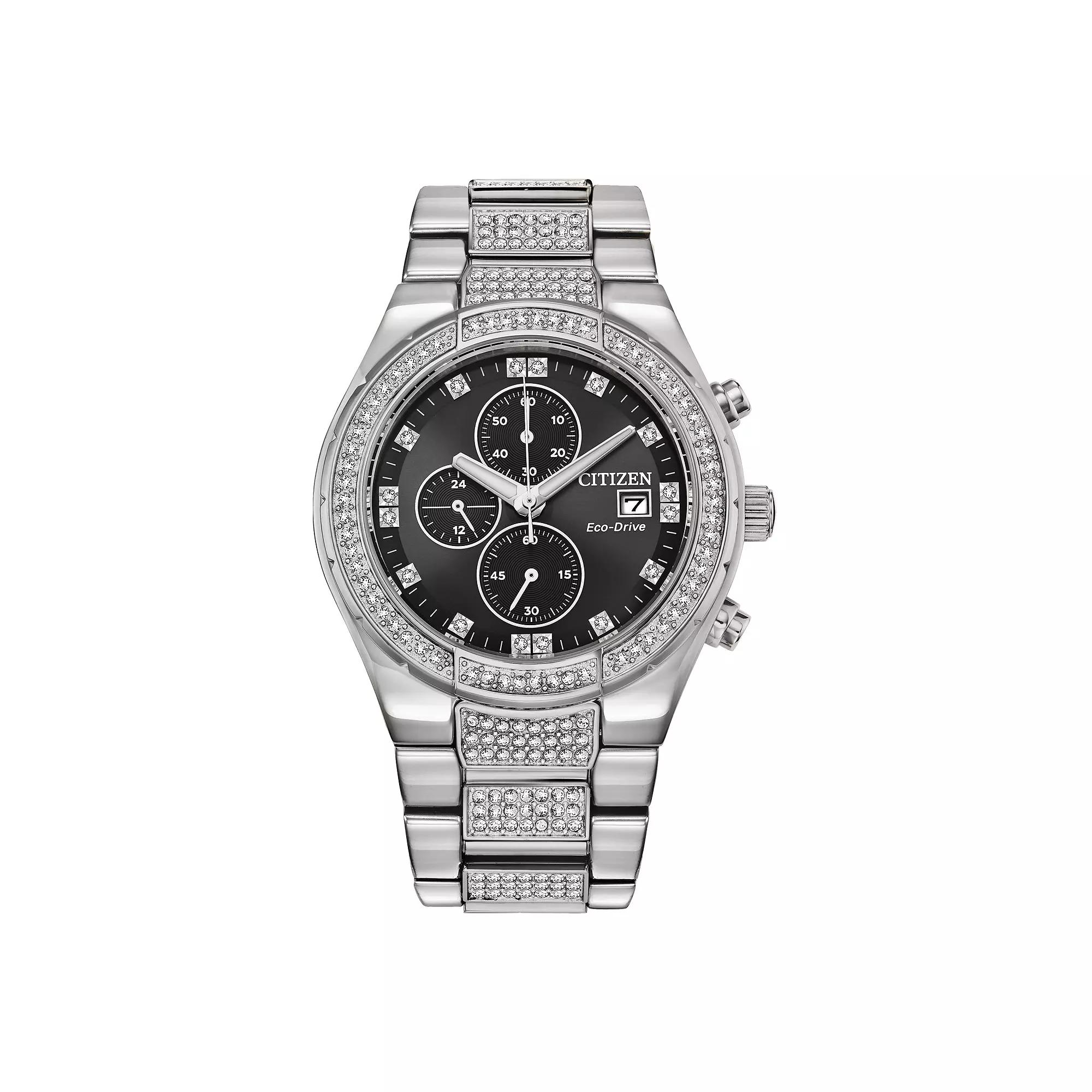 Mens Citizen Eco-Drive Stainless Steel Chronograph Watch - CA0750-53E Silver Product Image
