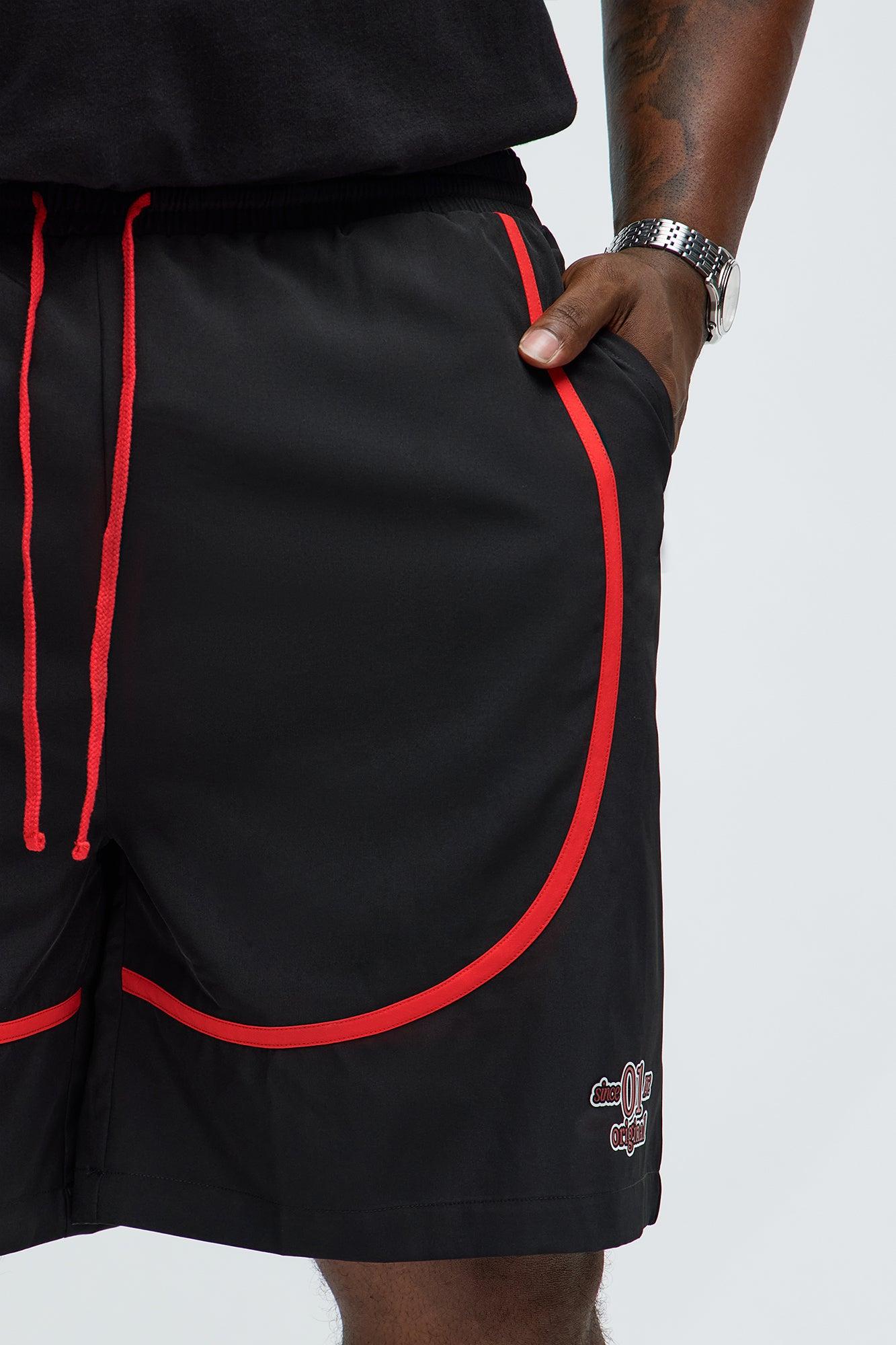 Relaxed 83 Contrast Binding Shorts - Black Male Product Image