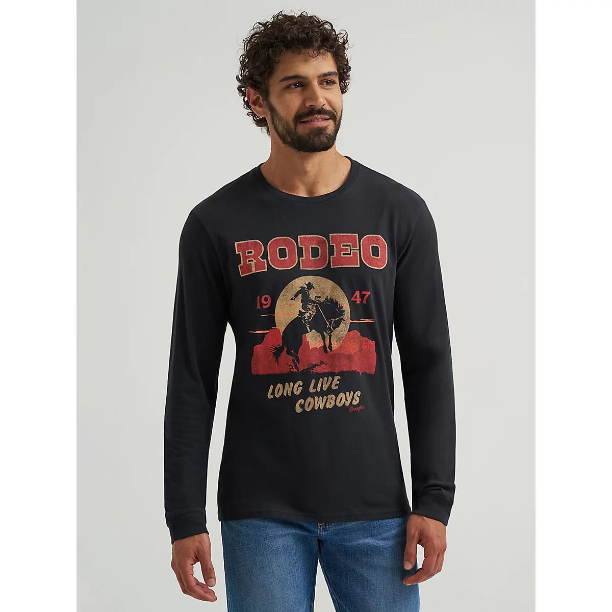 Men's Wrangler Bucking Cowboy Back Graphic T-Shirt in Trenchcoat LLC Product Image