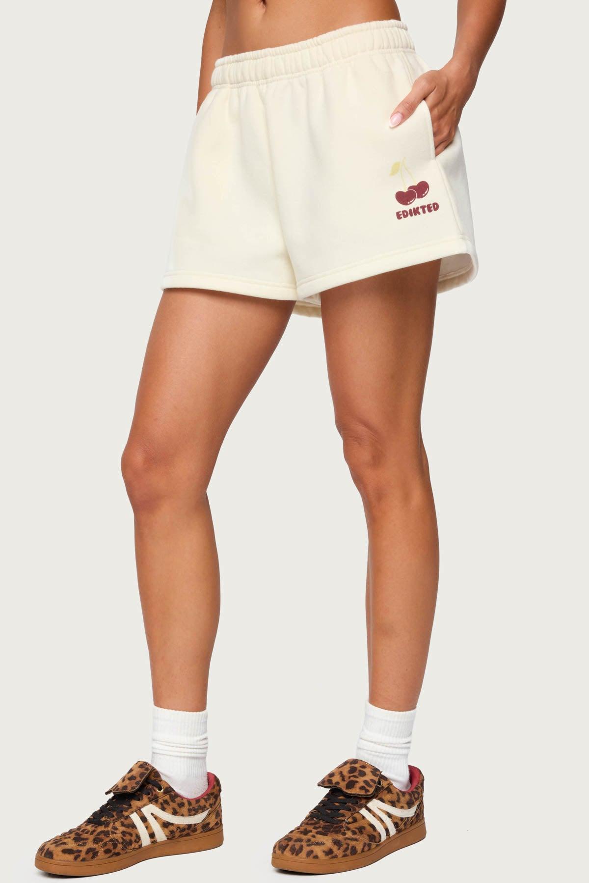 Cherry Babe Sweat Shorts Product Image