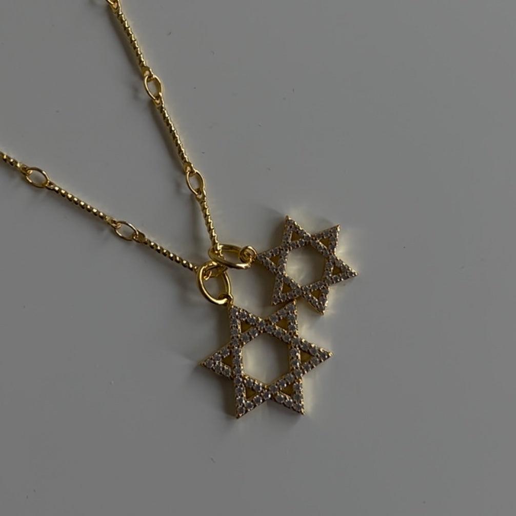 Double Star Necklace Product Image