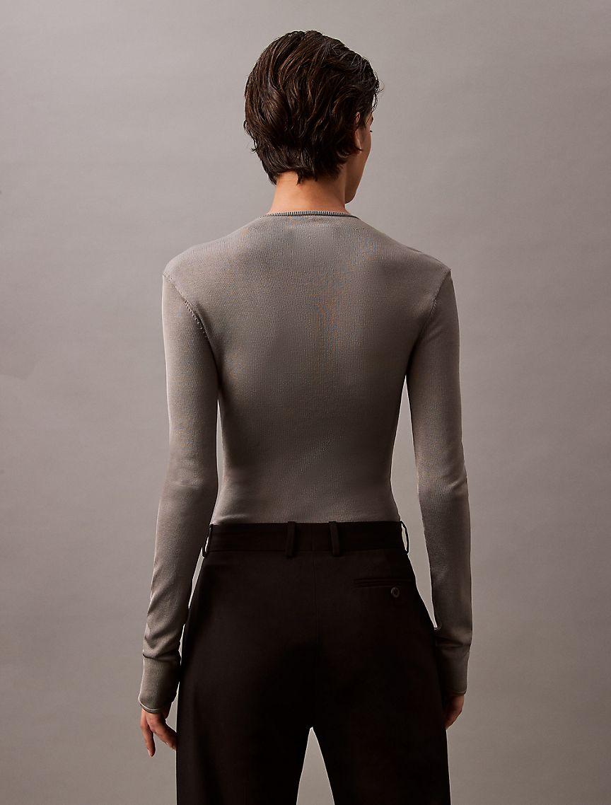 Mock Neck Viscose Sweater Product Image