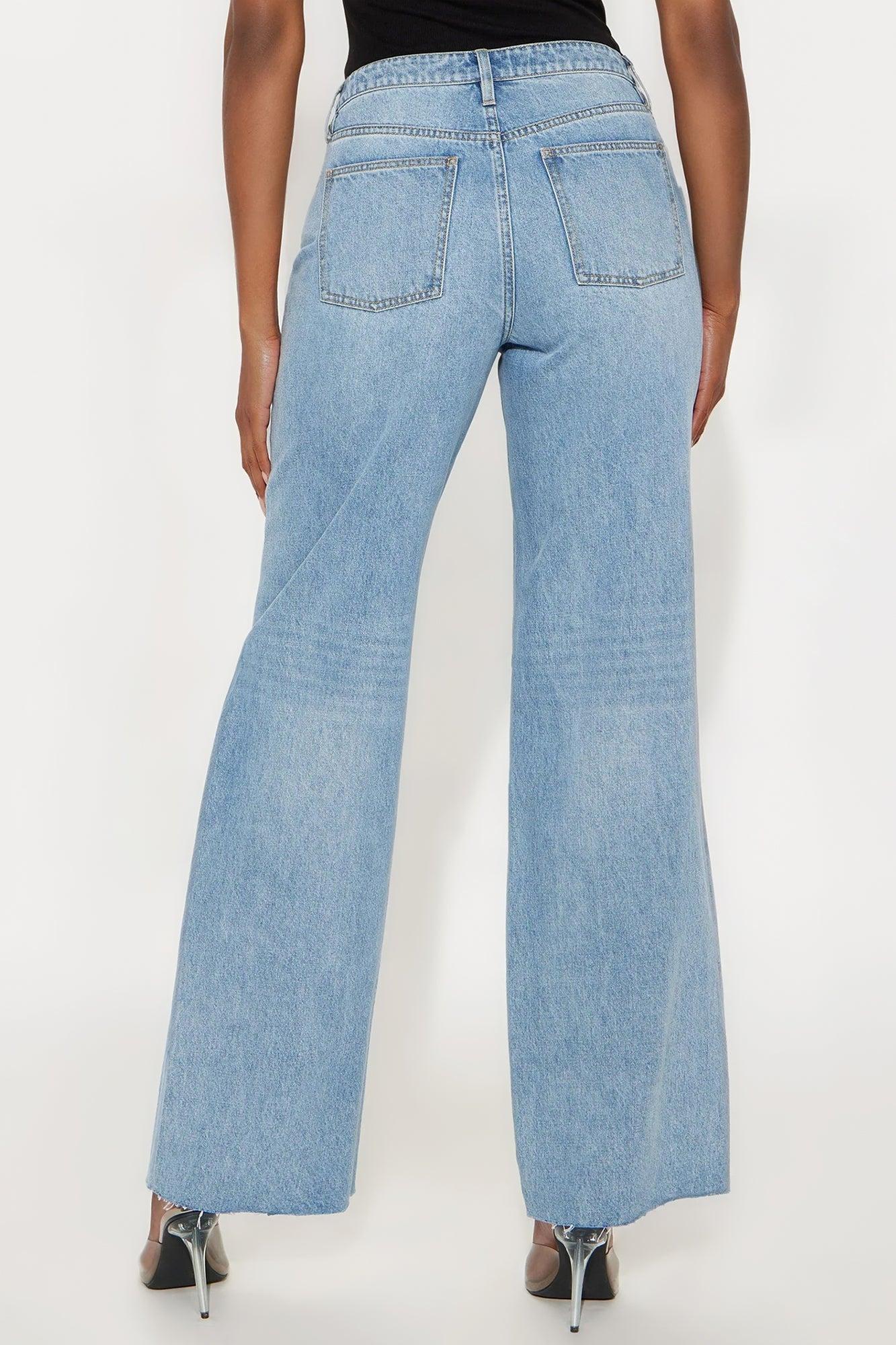 Tall Tough Love Baggy Ripped Straight Leg Jean - Medium Wash Female Product Image