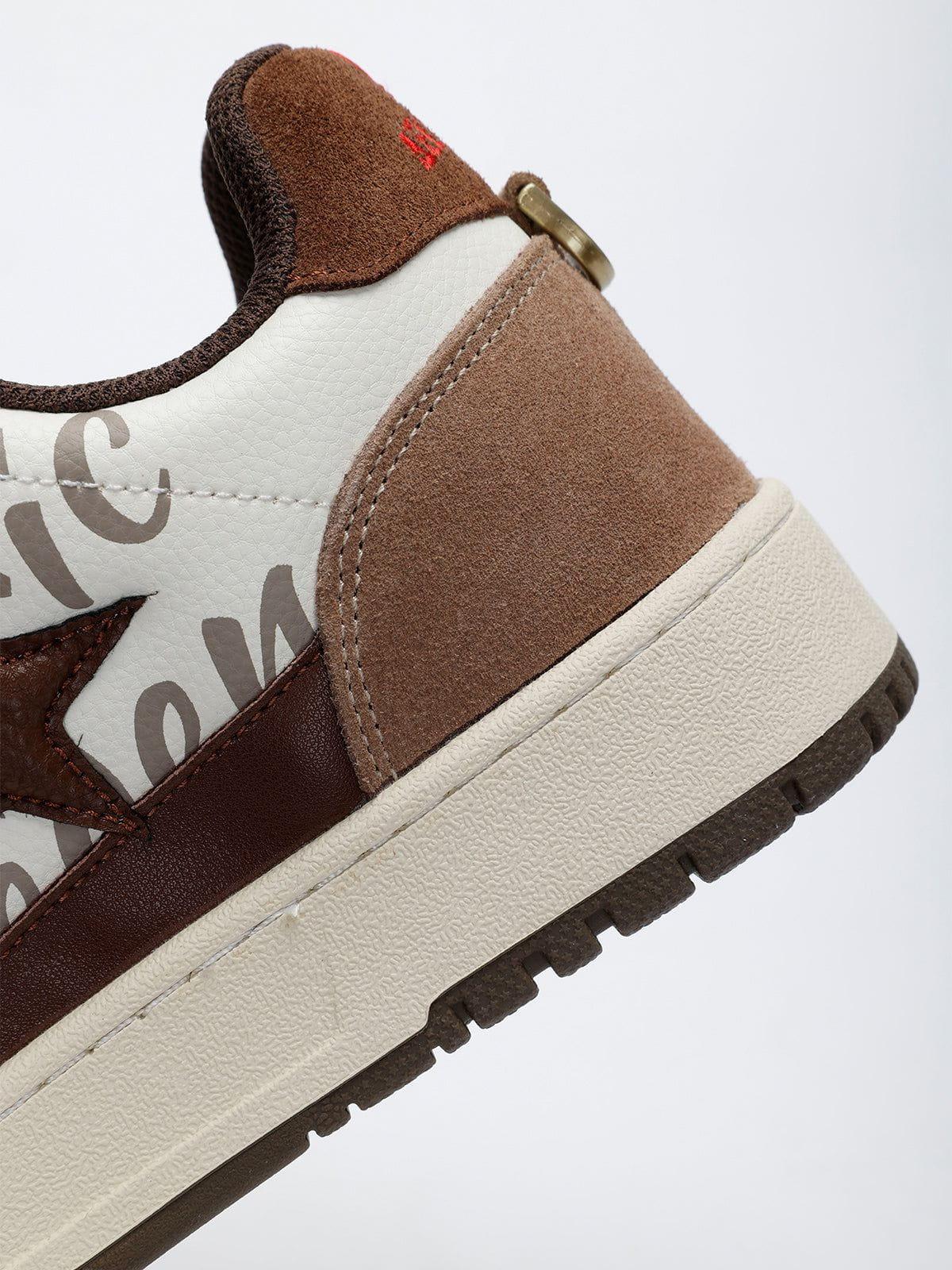 Starry Climb Vintage Star Patchwork Skate Shoes Product Image