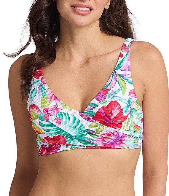 Tommy Bahama Island Cays Fiesta Floral Print High Waist Hipster Swim Bottom Product Image