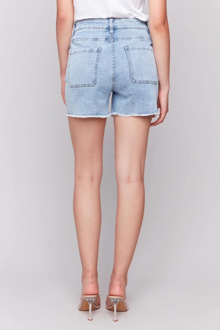 Embellished Denim Shorts Product Image