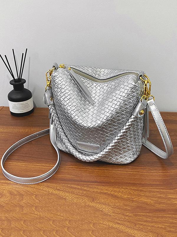 Split-Joint Woven Zipper Bags Product Image