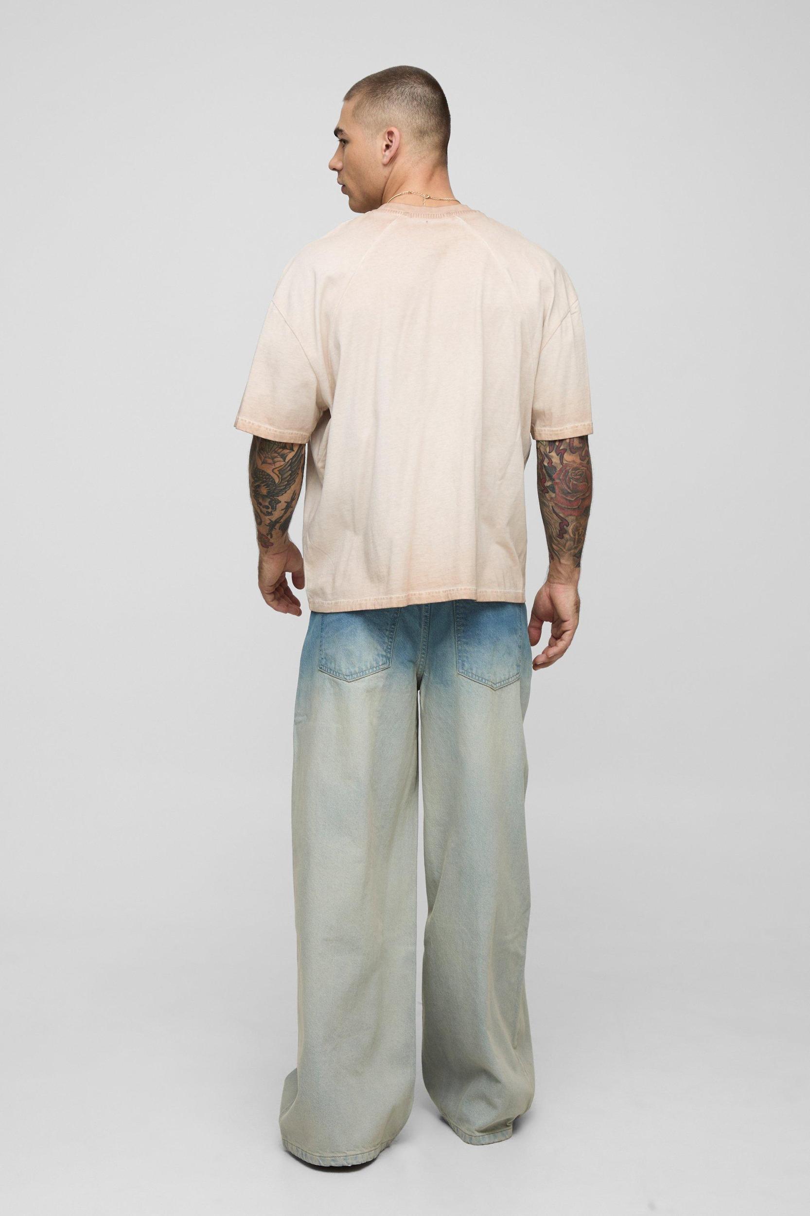 Extreme Baggy Rigid Stonewash Jeans | boohooMAN USA Product Image
